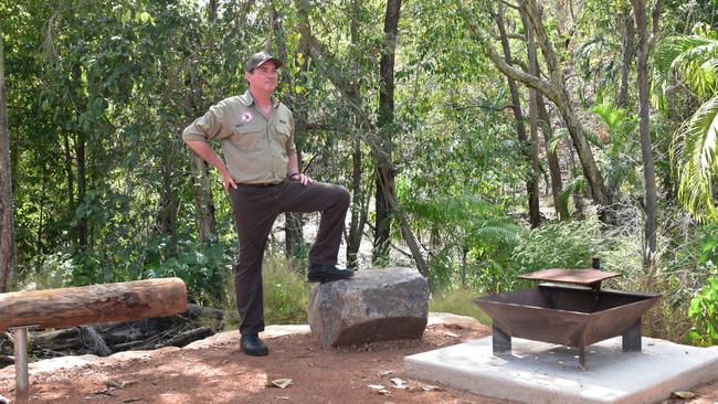 Parks and Wildlife NT Northern Australian Parks director Lincoln Wilson at one of the new campsites in Litchfield. Picture: Will Zwar