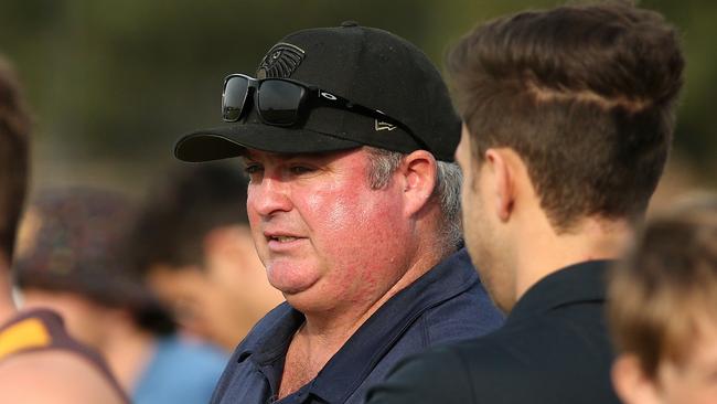 RDFL footy: Melton Centrals v Woodend-Hesket: Woodend-Hesket coach Ben TankardSaturday, May 1, 2021, in Harkness, Victoria, Australia. Picture: Hamish Blair