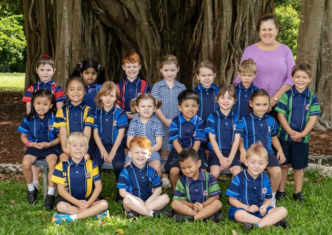 Victoria Park State School Prep A Back Row: Kalais, Reshali, Dominic, Zoey, Brooklyn, Cairo, Tristan, Mrs Harberger Middle Row: Fatima, Lorraine, Kaylee, Maisie, Joesen, Alyssa, Kaleena Front Row: Bill, Hunter, Clyde, Xander Picture: Michaela Harlow