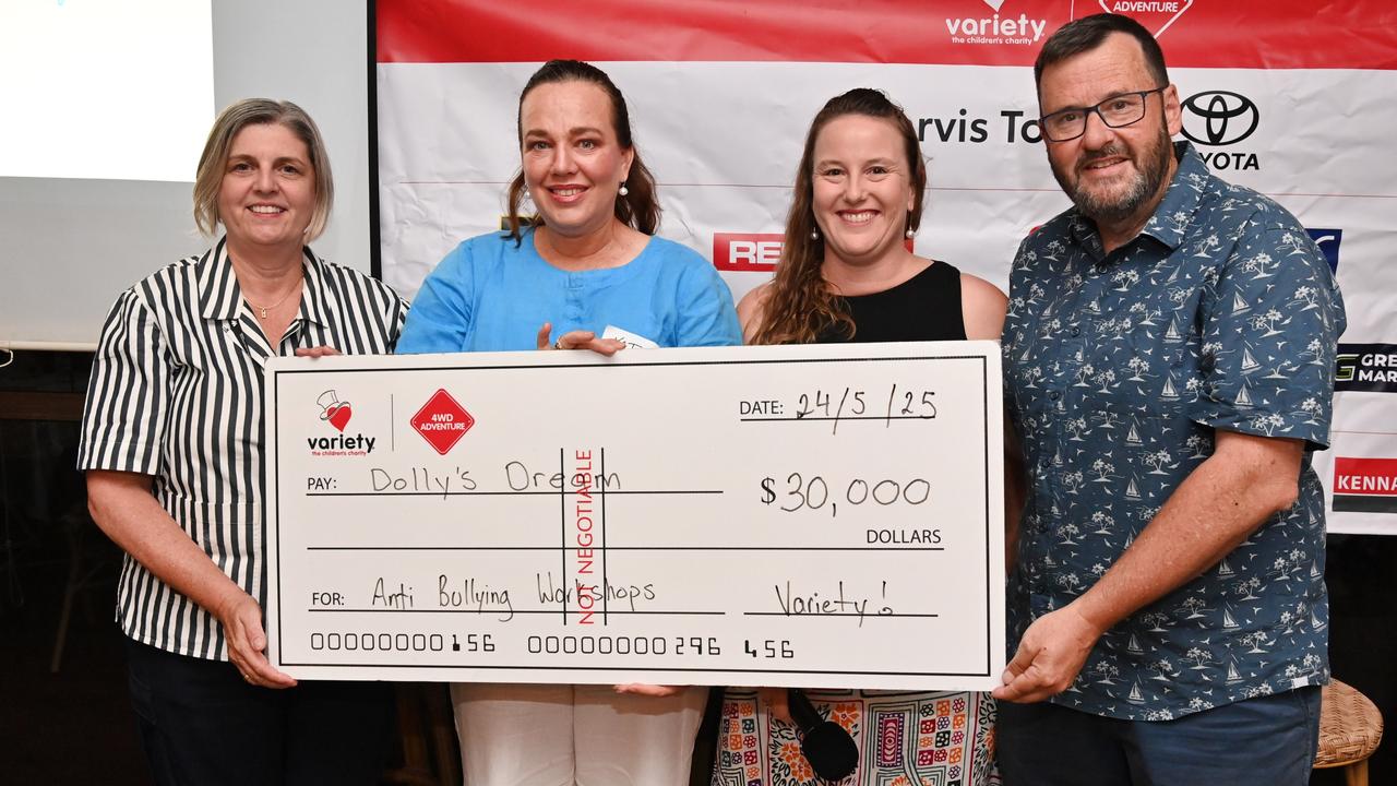 Kathryn Zeitz, Kate Everett, Whitney Dollemore and Chris Keitz at the Variety SA 4WD Adventure 2025. Picture: Keryn Stevens