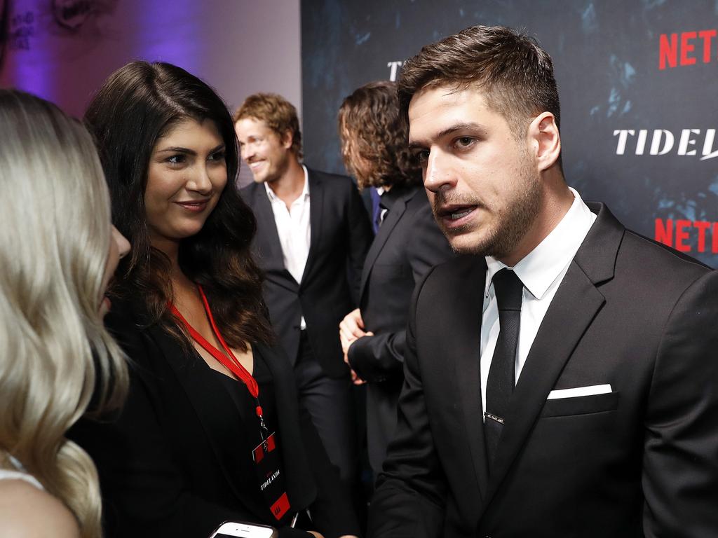 Marco Pigossi at the world premiere of Netflix original series Tidelands at GOMA Brisbane. Picture: Josh Woning/AAP