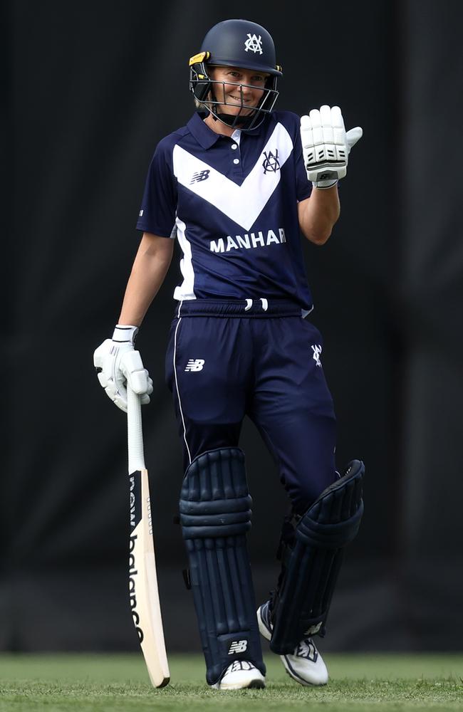 Meg Lanning playing for Victoria this season. Picture: Jason McCawley/Getty Images