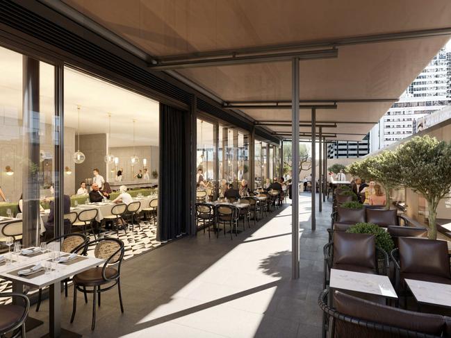 The level nine terrace of the new Shell House Restaurant and Bar above Wynyard Station. Picture: Supplied