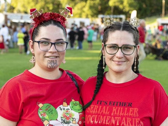 Chloe (left) and BJ King at Triple M Mayoral Carols by Candlelight, Sunday, December 8, 2024. Picture: Kevin Farmer