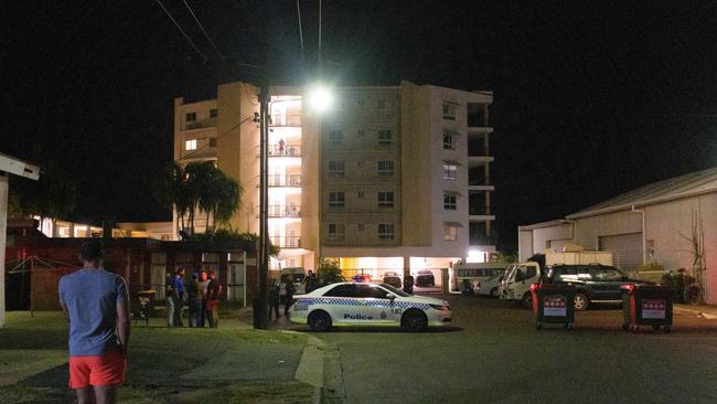 Police cordon off Palms Motel in Darwin. Picture: AAP