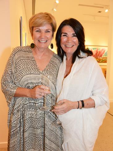 Leanne Pearce and Jasmine Smith at Ken Done art exhibition opening at Gallery One, Southport. Picture: Regina King