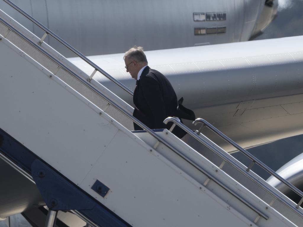 Prime Minister Anthony Albanese departs Canberra to attend the APEC Economic Leaders' Meeting in San Francisco, USA. Picture: NCA NewsWire/Martin Ollman