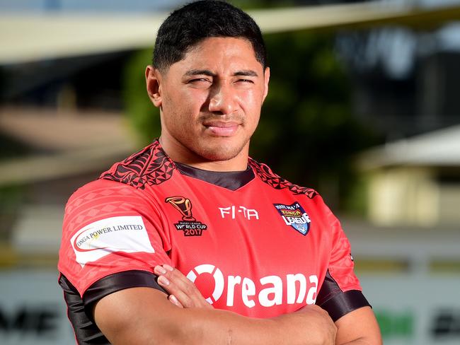 Jason Taumalolo in his RLWC Tonga jersey.