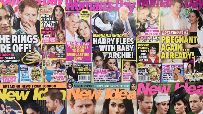 New Idea and Woman's Day British royal coverage, front covers. Picture: New Idea and Woman's Day