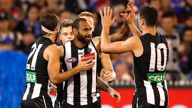 Travis Varcoe has been a star for Collingwod since crossing from Geelong. Picture: AFL Photos 