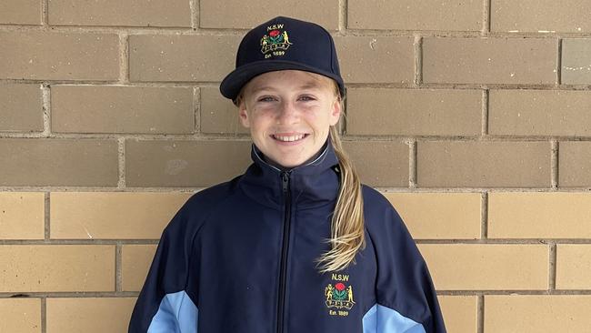 Christine Fernance, NSW PSSA u12 Girls Cricket Team to play School Sports Australia u12 national titles in Ballarat 2022, picture at Raby Oval, Raby NSW, 16 November 2022. Picture: Jason Hosken (News Corp)