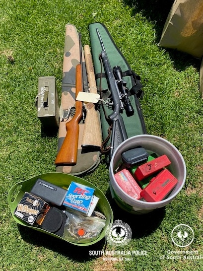 Firearms seized at Woodville Park. Picture: SA Police