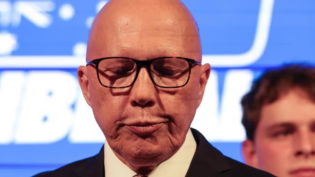 The result not only shrunk the LNP’s party room, it left them in need of a new leader after Peter Dutton lost his own seat of Dickson to Labor’s Ali France. Picture: Adam Head / NewsWire