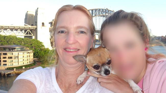 Maree Crabtree with her surviving daughter while visiting Sydney.