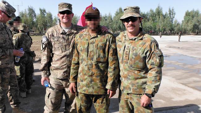 Afghanistan veteran Jason Scanes (right) is fighting to get his Afghan interpreter, Hassan, onto a plane to Australia as the Taliban seize control of the war torn nation. Picture: Supplied