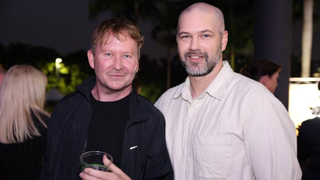 Ben Parsons and Peter Gray at the JAFAICAN premiere with Peter Andre at Gold Coast Film Festival at HOTA. Picture, Portia Large.