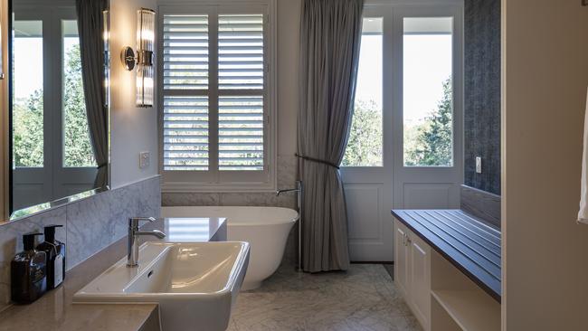 $5000 bath: The bathroom in one of the Montville House suites at Spicers Clovelly.