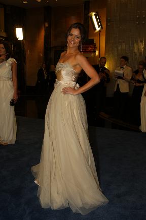 <p>2009 Brownlow Medal at Crown, Tom Harley's partner Felicity Percival. Picture: Fiona Hamilton</p>