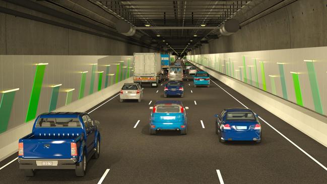 Artist impressions of the tunnels proposed for North East Link. Picture: Supplied.