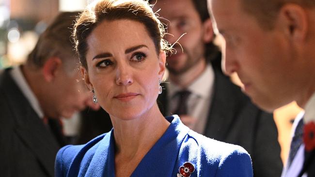 Kate’s look for COP26 was understated. Picture: Daniel Leal-Olivas/AFP