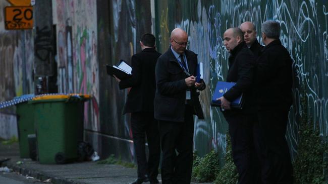 Local police and the Homicide Squad are probing the death. Picture: Hamish Blair