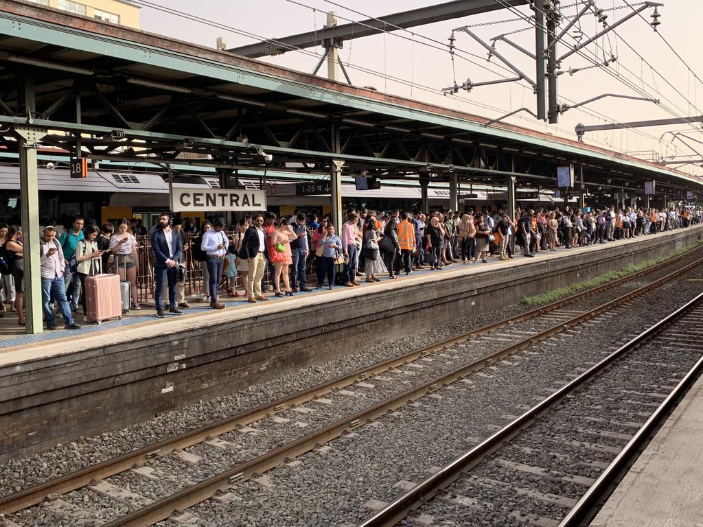 A quarter of a million people rush through Central Station in Sydney every day. Picture: Myles Lattacher.