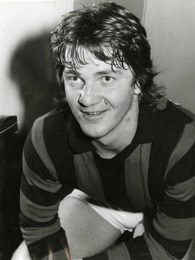 Former West Adelaide footballer Lee Ravlich at the West Adelaide Football Club in August 1975. Picture: Bryan Charlton