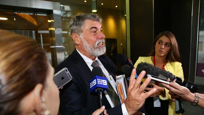 Moreton Bay Regional Council mayor Allan Sutherland leaves the Crime and Corruption Commission public hearing as part of Operation Belcarra. Pic Darren England.