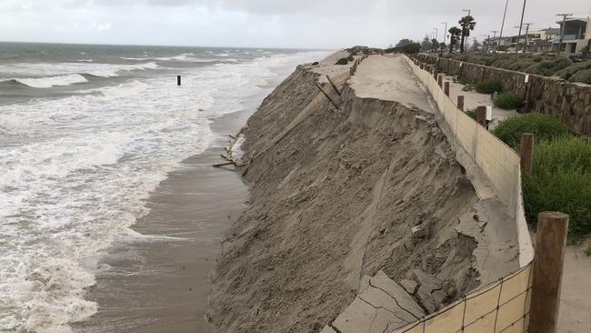 The state of West Beach before sand was carted from Semaphore.