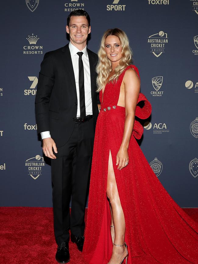 Peter and Sarah Handscomb. Picture: Graham Denholm/Getty Images.