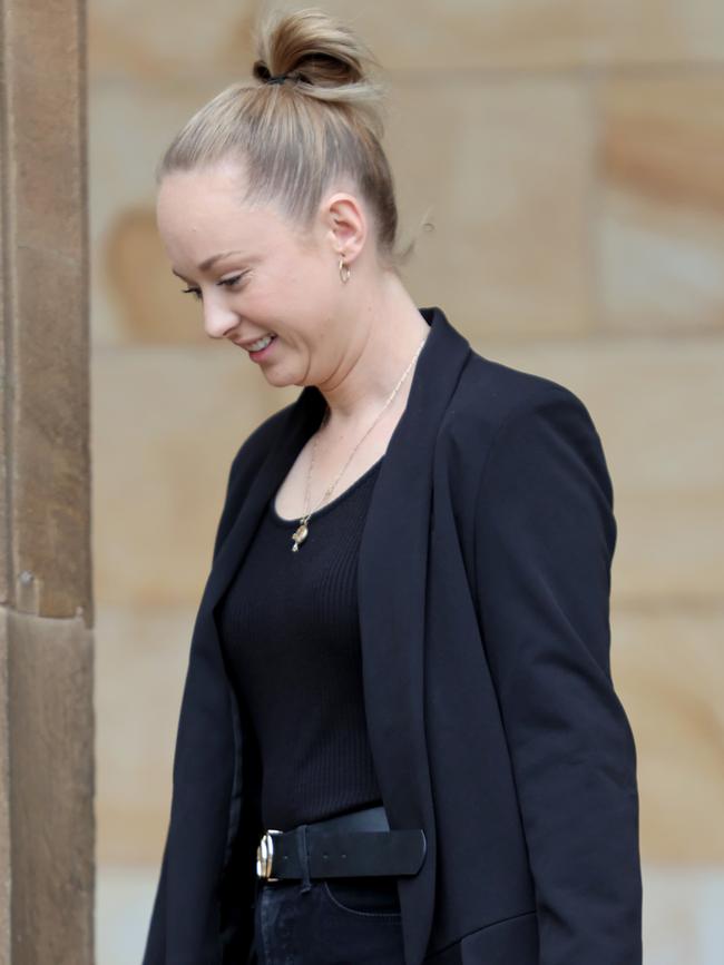 Shiona Platt leaves the Adelaide Magistrates court. Picture: NCA NewsWire/Kelly Barnes