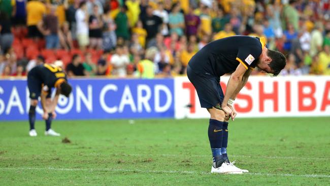 The Socceroos were lamenting the state of the Suncorp pitch after the loss to South Korea.