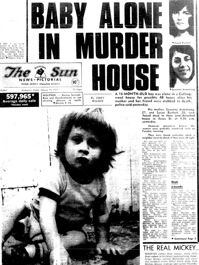 Front page of The Sun on February 14, 1977.