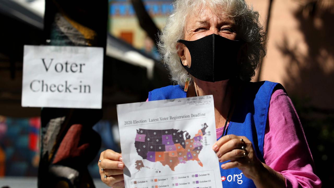 US citizens cast their vote at a polling station in Ajijic, Jalisco State, Mexico, on October 27, 2020. Picture: Ulises Ruiz/AFP