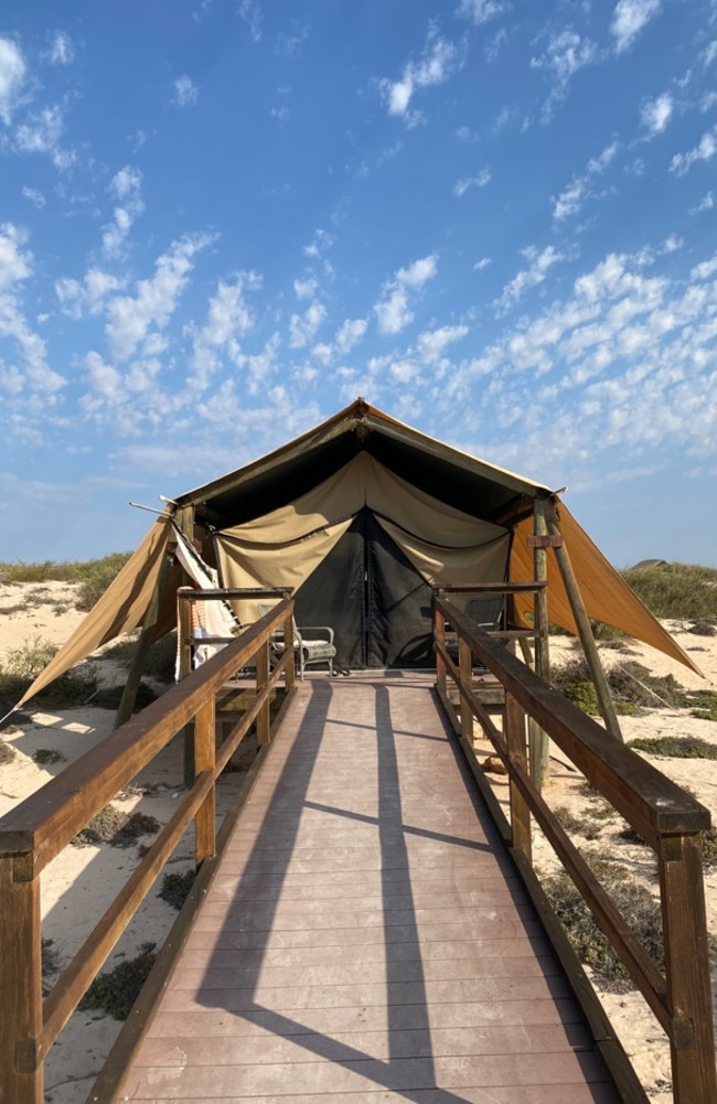 The tented wilderness camp comes with a hefty price tag of $2,000 a night per couple. Picture: Catherine Best