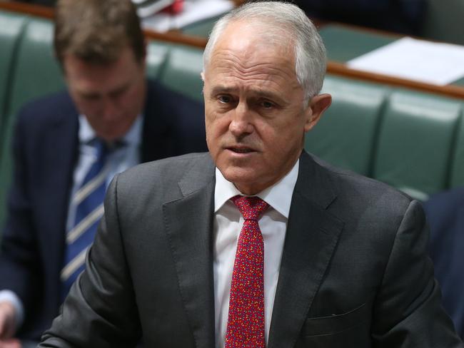 Malcolm Turnbull during Question Time. Picture Kym Smith