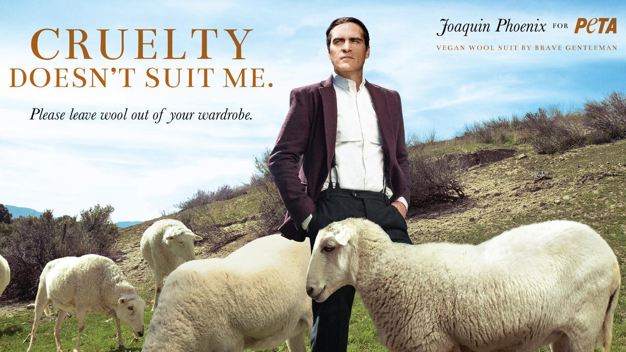 Joaquin Pheonix PETA advertisement.