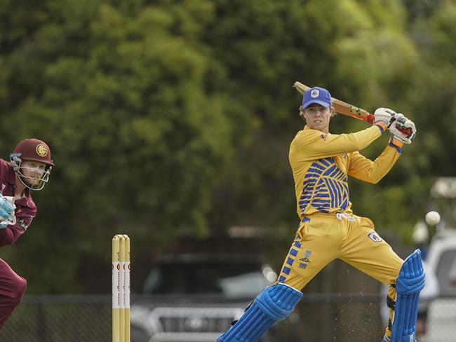 East Sandringham opener Matthew Harris cuts.