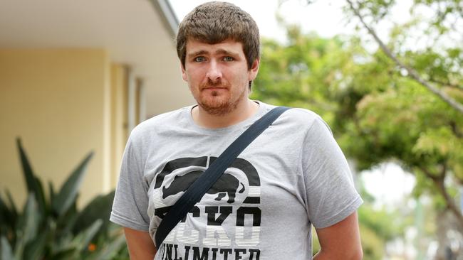 Klae Wiggins, 26, who is on the Newstart allowance, supports the idea of helping with the bushfire rebuild. Picture: Jonathan Ng