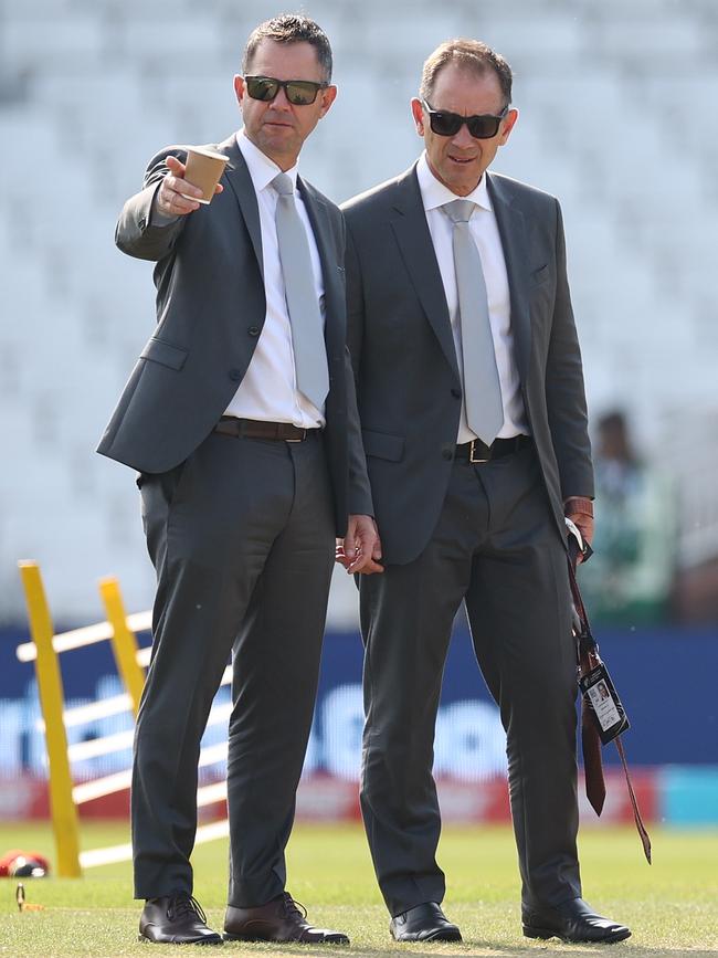 Ricky Ponting and fellow great Justin Langer are in the UK on commentary duty. Picture: Ryan Pierse/Getty Images