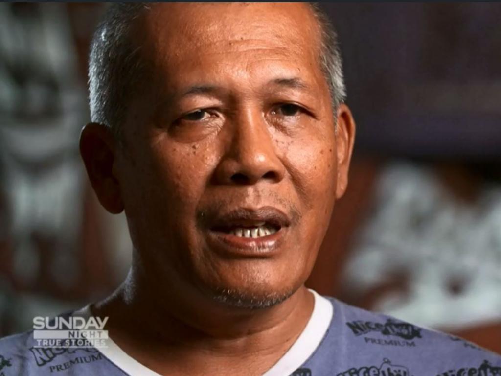 Wawa’s foster father Kornelus Sembiring who saved him from certain death at the hands of his cannibal tribe. Picture: Channel Seven