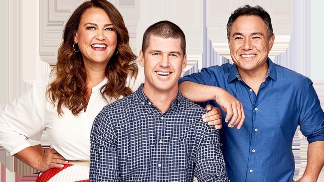 Chrissie Swan, Jonathan Brown and Sam Pang are equal top in the breakfast ratings