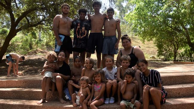 Sarah Parsons and her family enjoyed swimming at Katherine Hot Springs over the Easter long weekend. April 7, 2023. Picture: Sierra Haigh