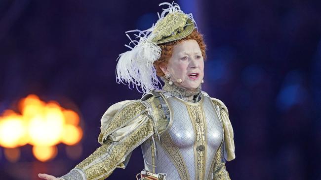 Dame Helen Mirren dressed as Queen Elizabeth I. Picture: Steve Parsons/PA Wire