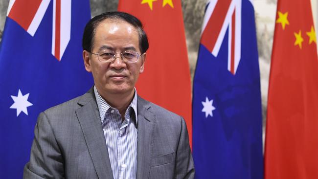 Chinese Ambassador to Australia Cheng Jingye threatened Australia this week with a consumer boycott. Picture: AAP