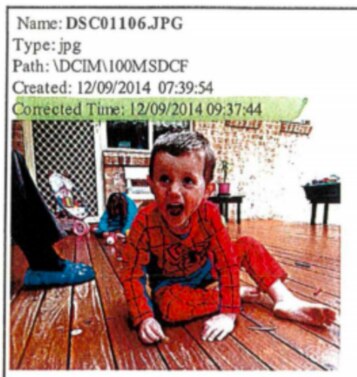 The time-stamp on the photo taken of William Tyrrell.