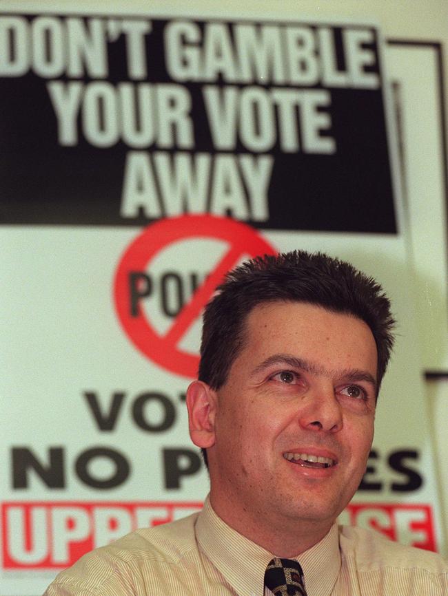 Nick Xenophon on his no pokies campaign in 1997.