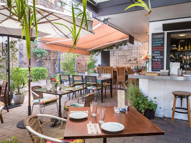 The courtyard of Stranded in Mosman. Picture: Supplied