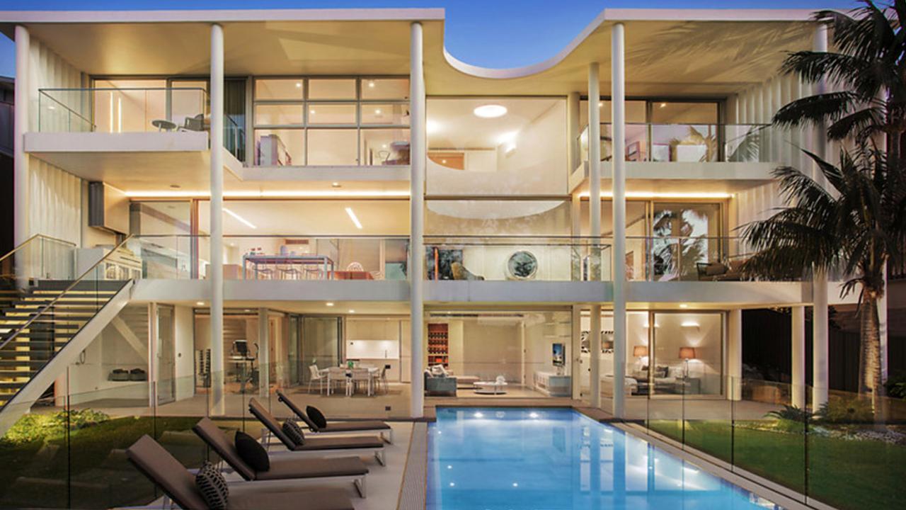 The three-storey home overlooks the water in Mosman. Picture: Matrix