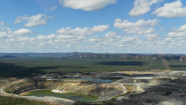 An aerial view of the Ranger Uranium Mine which is located at the door to Kakadu National Park about 230km's from Darwin.